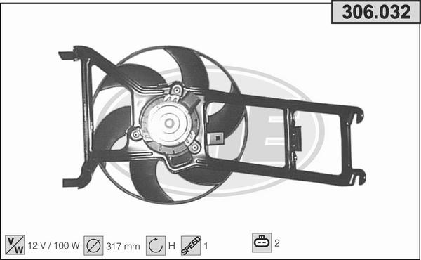 AHE 306.032 - Ventola, Raffreddamento motore autozon.pro