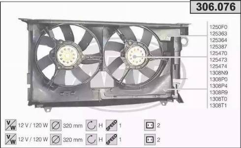 AHE 306.076 - Ventola, Raffreddamento motore autozon.pro