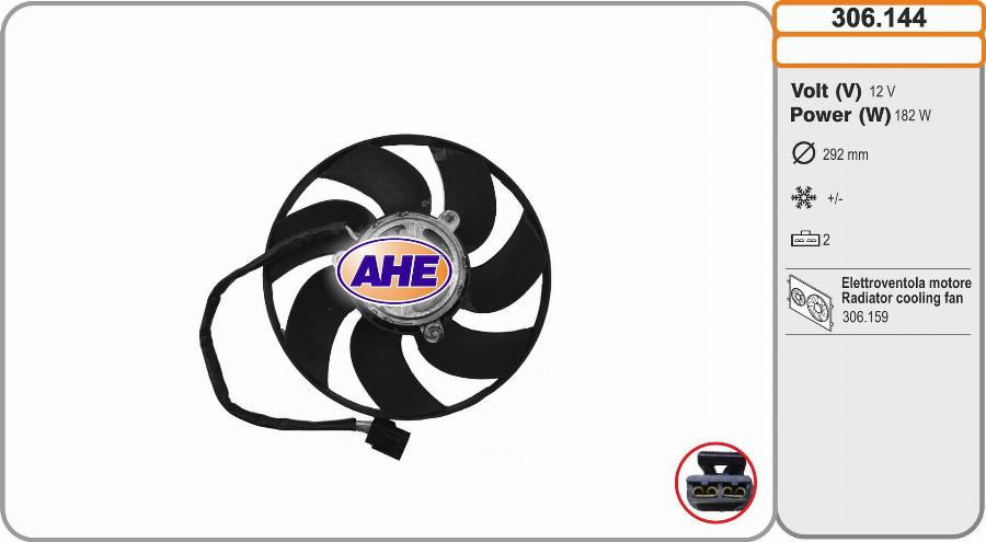 AHE 306.144 - Ventola, Raffreddamento motore autozon.pro