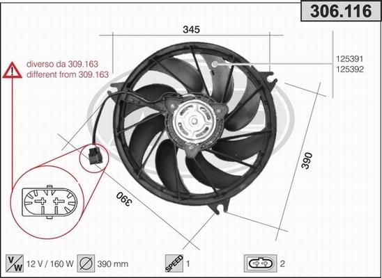 AHE 306.116 - Ventola, Raffreddamento motore autozon.pro