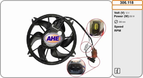 AHE 306.118 - Ventola, Raffreddamento motore autozon.pro