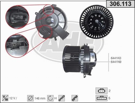 AHE 306.113 - Ventilatore abitacolo autozon.pro