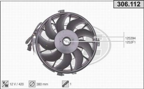 AHE 306.112 - Ventola, Raffreddamento motore autozon.pro