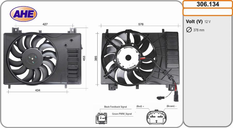 AHE 306.134 - Ventola, Raffreddamento motore autozon.pro