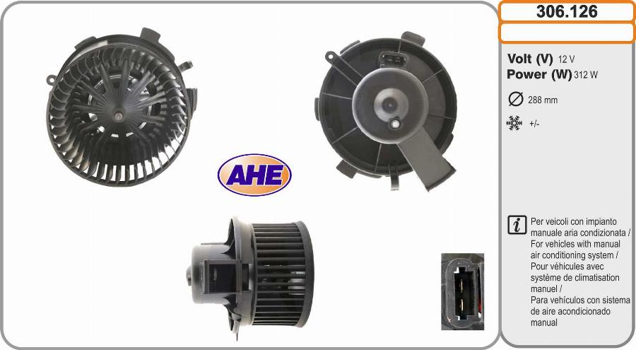 AHE 306.126 - Ventilatore abitacolo autozon.pro