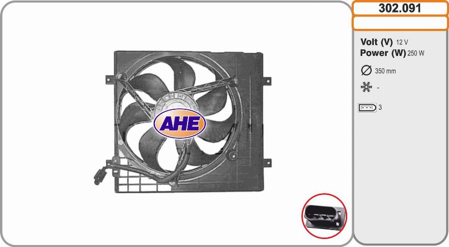 AHE 302.091 - Ventola, Raffreddamento motore autozon.pro