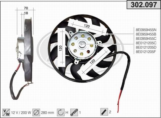 AHE 302.097 - Ventola, Raffreddamento motore autozon.pro