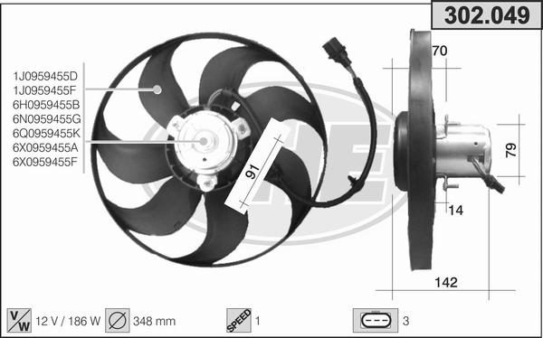 AHE 302.049 - Ventola, Raffreddamento motore autozon.pro