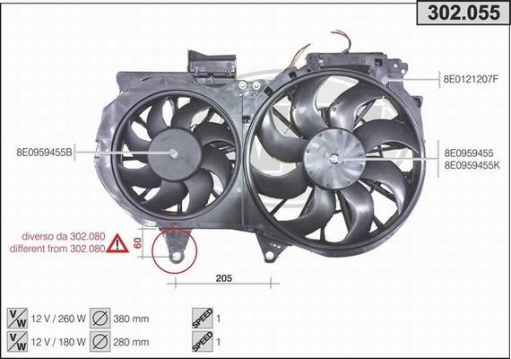 AHE 302.055 - Ventola, Raffreddamento motore autozon.pro