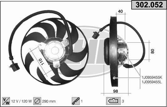 AHE 302.052 - Ventola, Raffreddamento motore autozon.pro