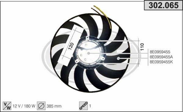 AHE 302.065 - Ventola, Raffreddamento motore autozon.pro