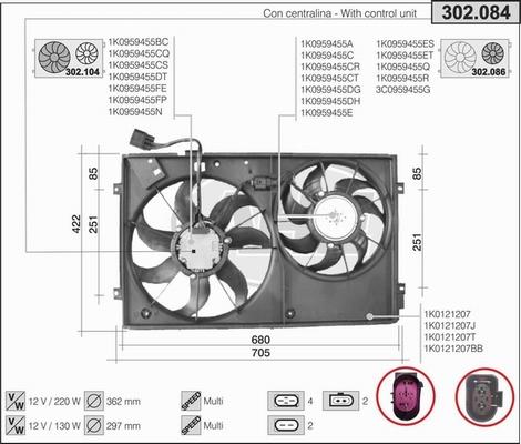 AHE 302.084 - Ventola, Raffreddamento motore autozon.pro