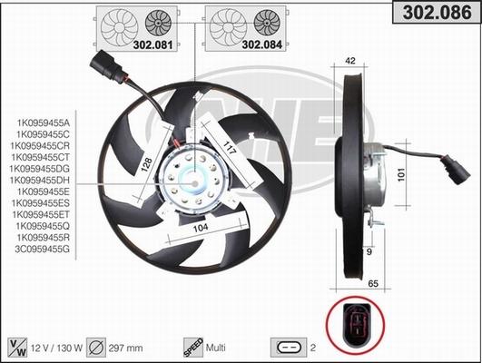 AHE 302.086 - Ventola, Raffreddamento motore autozon.pro