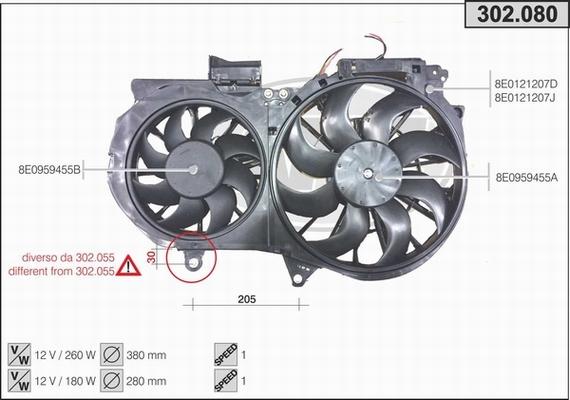 AHE 302.080 - Ventola, Raffreddamento motore autozon.pro