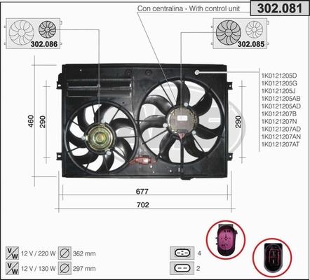 AHE 302.081 - Ventola, Raffreddamento motore autozon.pro