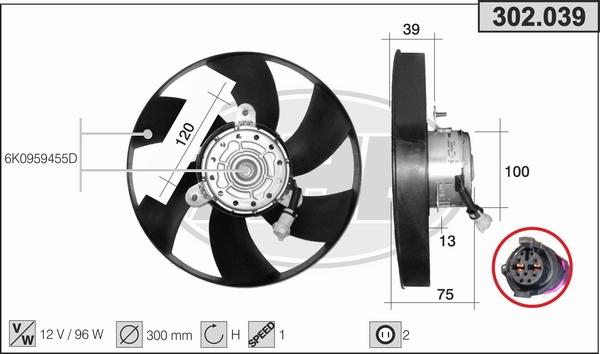 AHE 302.039 - Ventola, Raffreddamento motore autozon.pro