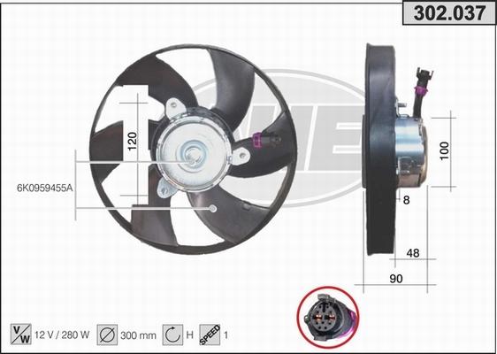 AHE 302.037 - Ventola, Raffreddamento motore autozon.pro