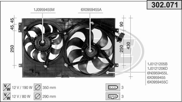 AHE 302.071 - Ventola, Raffreddamento motore autozon.pro