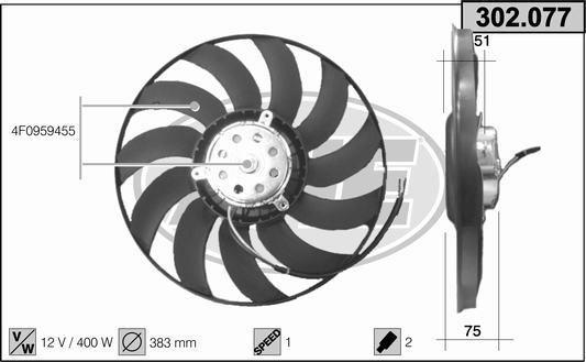 AHE 302.077 - Ventola, Raffreddamento motore autozon.pro