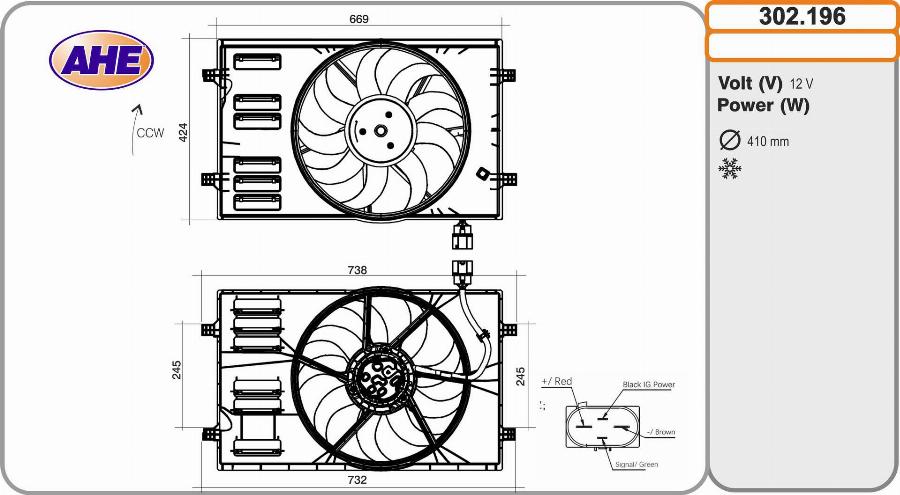 AHE 302.196 - Ventola, Raffreddamento motore autozon.pro