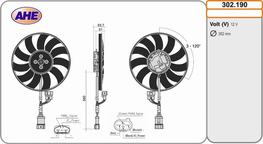 AHE 302.190 - Ventola, Raffreddamento motore autozon.pro