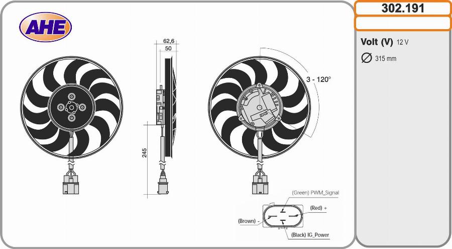 AHE 302.191 - Ventola, Raffreddamento motore autozon.pro