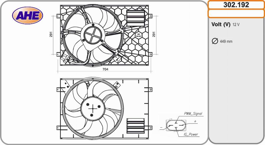 AHE 302.192 - Ventola, Raffreddamento motore autozon.pro