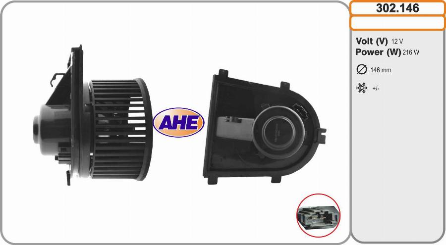 AHE 302.146 - Ventilatore abitacolo autozon.pro