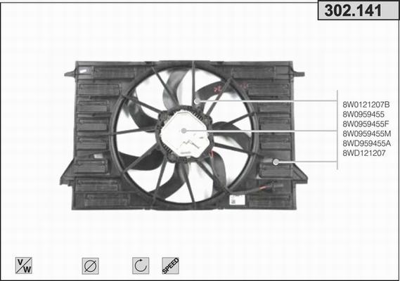 AHE 302.141 - Ventola, Raffreddamento motore autozon.pro