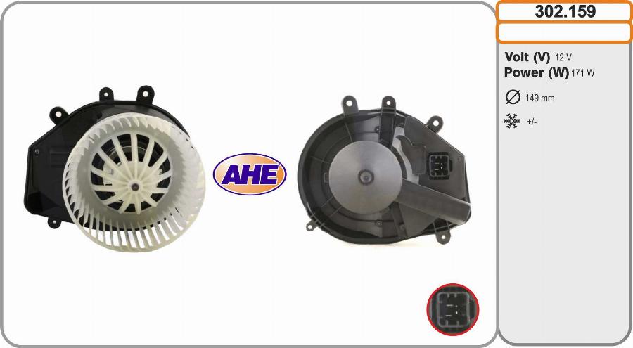 AHE 302.159 - Ventilatore abitacolo autozon.pro