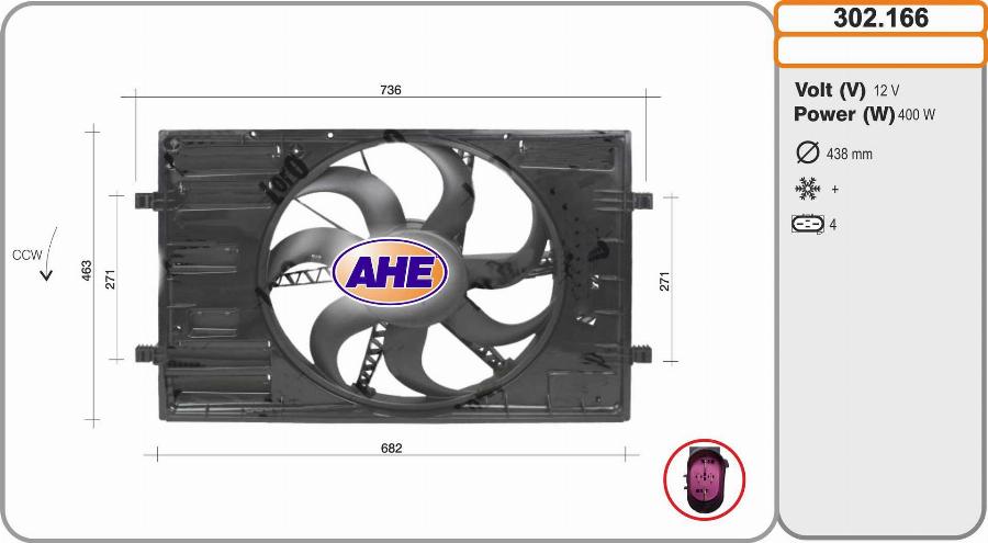 AHE 302.166 - Ventola, Raffreddamento motore autozon.pro