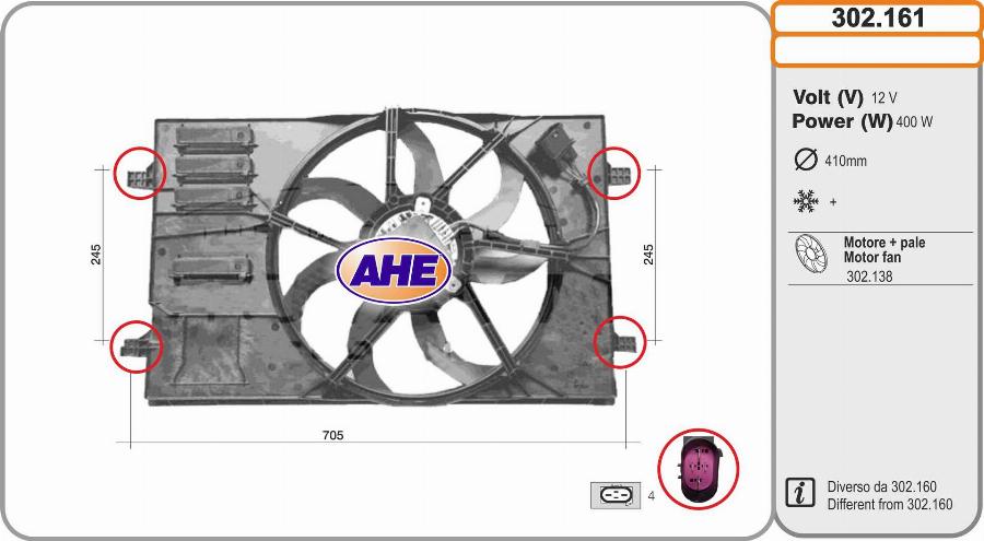 AHE 302.161 - Ventola, Raffreddamento motore autozon.pro