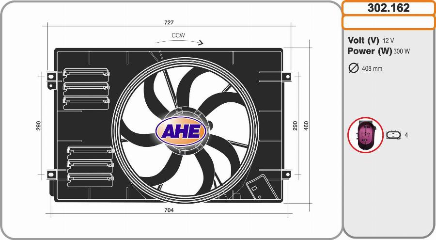 AHE 302.162 - Ventola, Raffreddamento motore autozon.pro