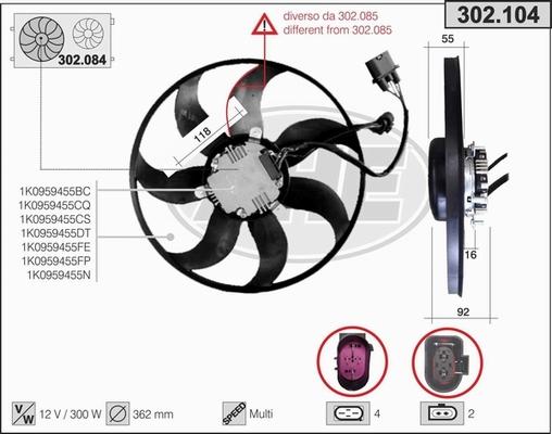 AHE 302.104 - Ventola, Raffreddamento motore autozon.pro