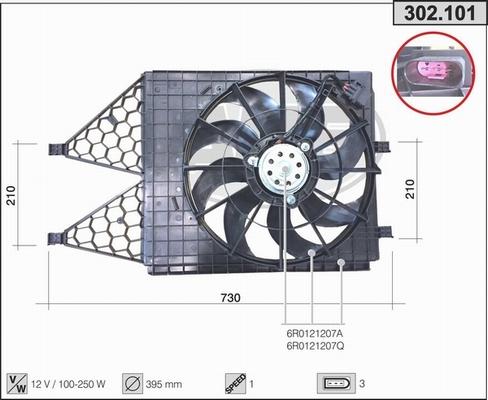 AHE 302.101 - Ventola, Raffreddamento motore autozon.pro