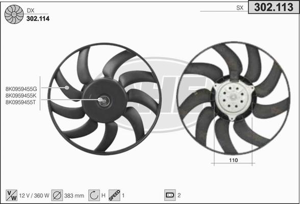 AHE 302.113 - Ventola, Raffreddamento motore autozon.pro