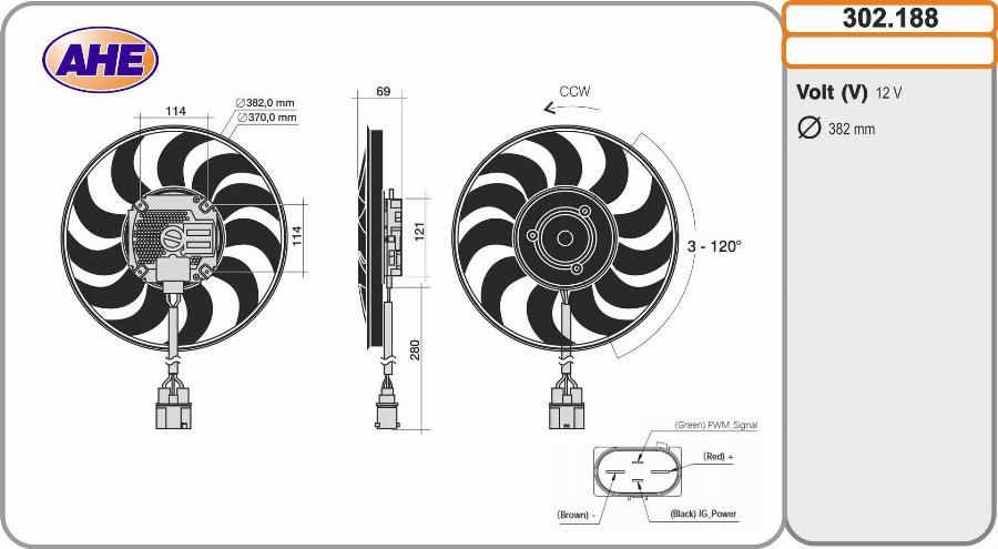 AHE 302.188 - Ventola, Raffreddamento motore autozon.pro