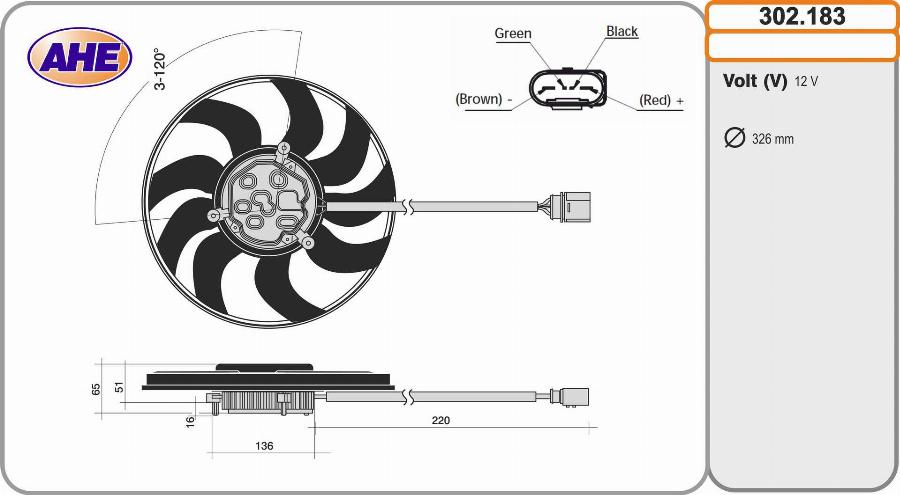 AHE 302.183 - Ventola, Raffreddamento motore autozon.pro