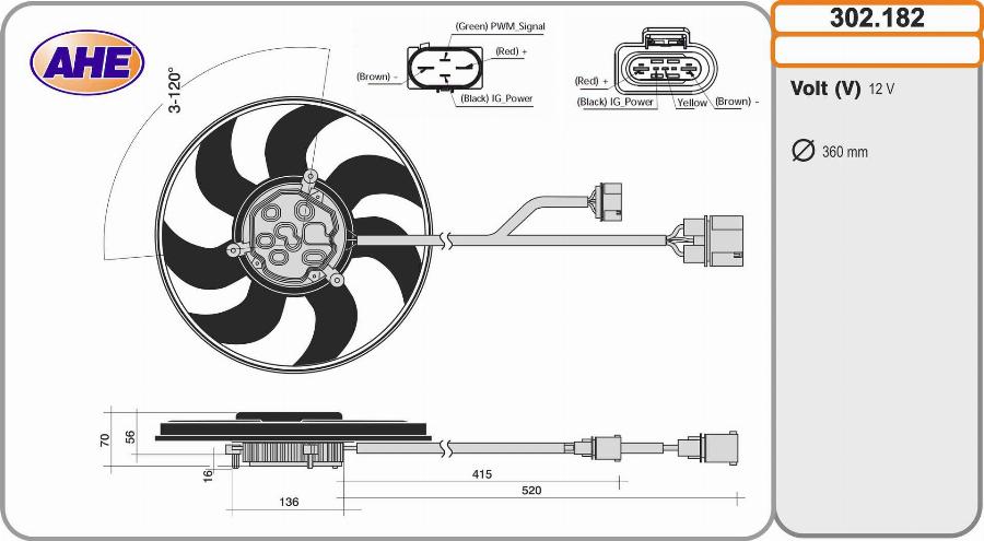 AHE 302.182 - Ventola, Raffreddamento motore autozon.pro