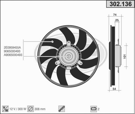 AHE 302.136 - Ventola, Raffreddamento motore autozon.pro