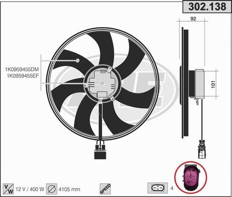 AHE 302.138 - Ventola, Raffreddamento motore autozon.pro