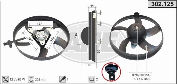 AHE 302.125 - Ventola, Raffreddamento motore autozon.pro