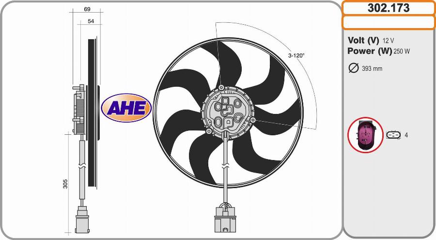 AHE 302.173 - Ventola, Raffreddamento motore autozon.pro