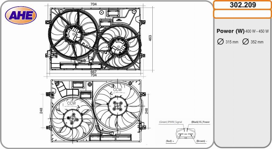 AHE 302.209 - Ventola, Raffreddamento motore autozon.pro