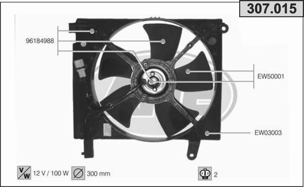 AHE 307.015 - Ventola, Raffreddamento motore autozon.pro