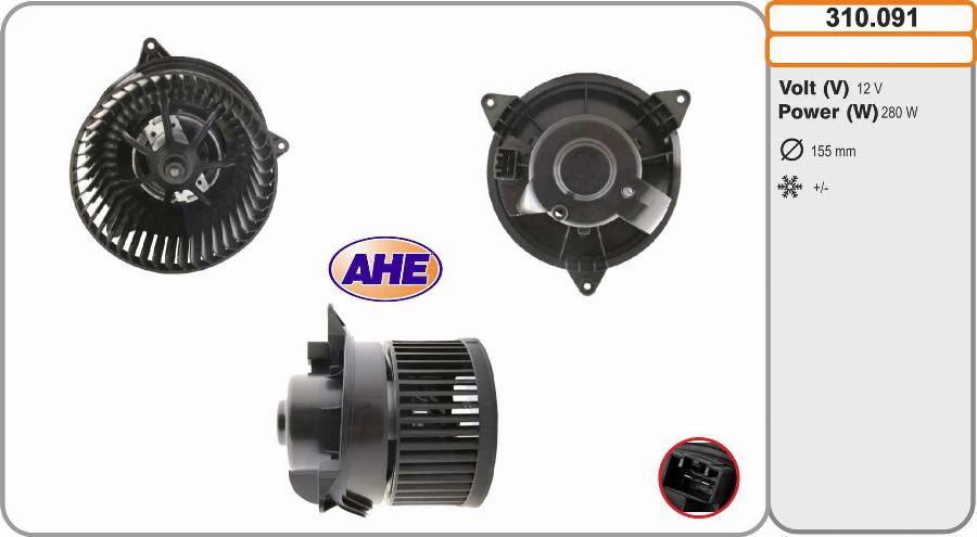 AHE 310.091 - Ventilatore abitacolo autozon.pro