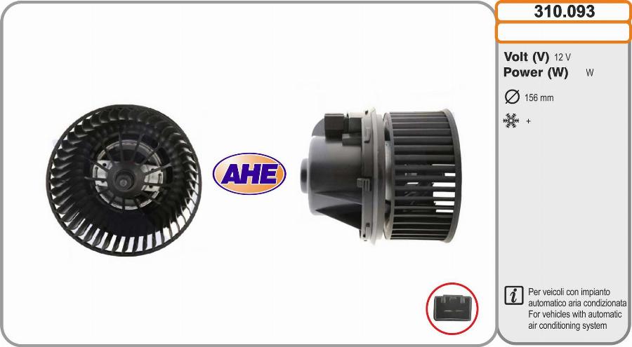 AHE 310.093 - Ventilatore abitacolo autozon.pro