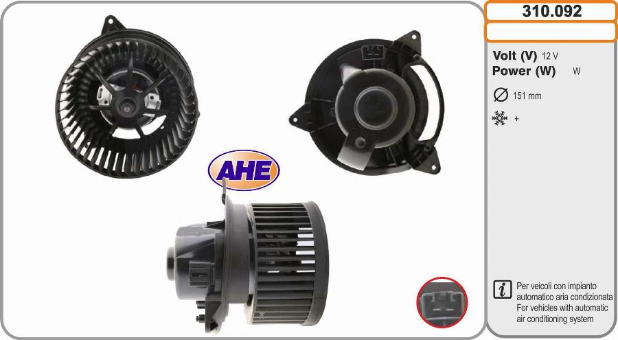 AHE 310.092 - Ventilatore abitacolo autozon.pro