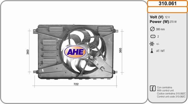 AHE 310.061 - Ventola, Raffreddamento motore autozon.pro