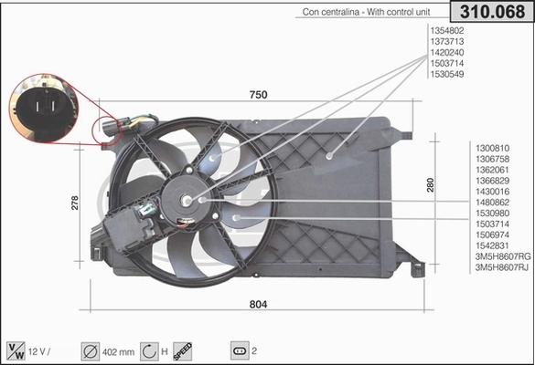 AHE 310.068 - Ventola, Raffreddamento motore autozon.pro